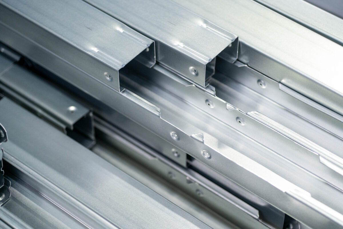 Light steel frame profiles in different shapes and forms for precise assembly by beSteel.