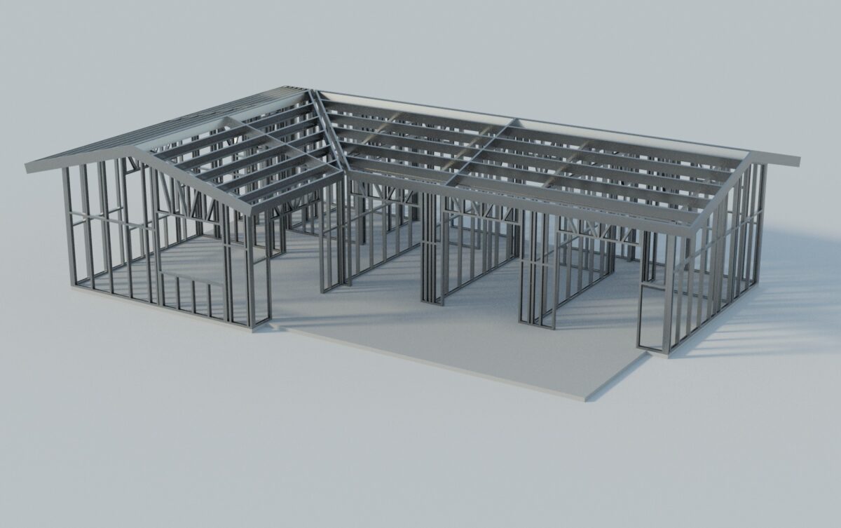 Elements House ML - render steelframe